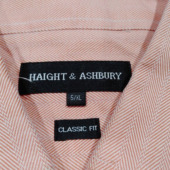 Brand New Haight & Ashbury Orange/Pink Button-down Shirt Size XL Classic Fit - Picture 2 of 3